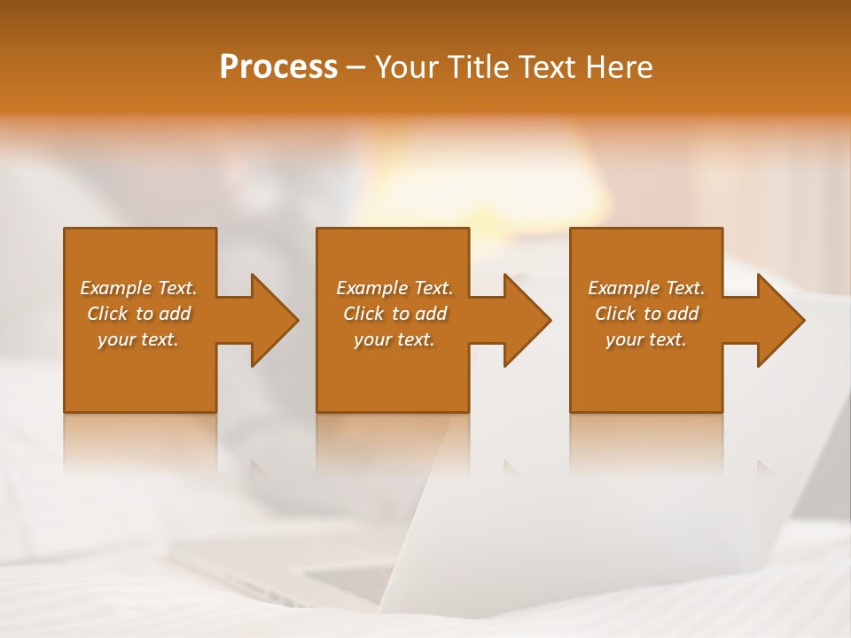 A Man Laying In Bed Next To A Laptop Computer PowerPoint Template