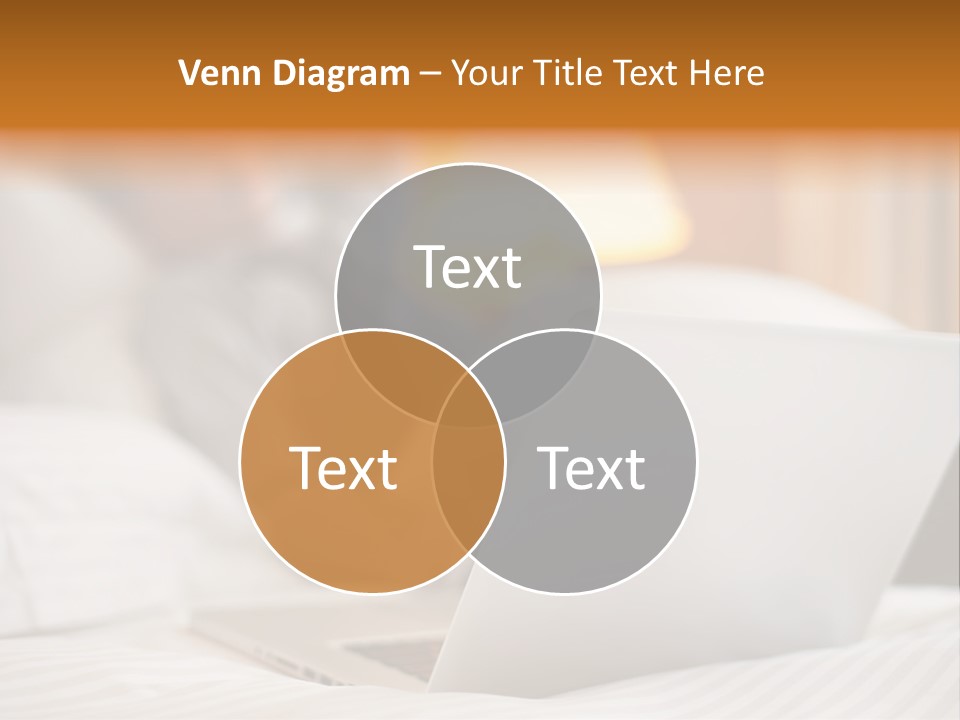 A Man Laying In Bed Next To A Laptop Computer PowerPoint Template