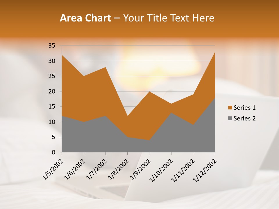 A Man Laying In Bed Next To A Laptop Computer PowerPoint Template