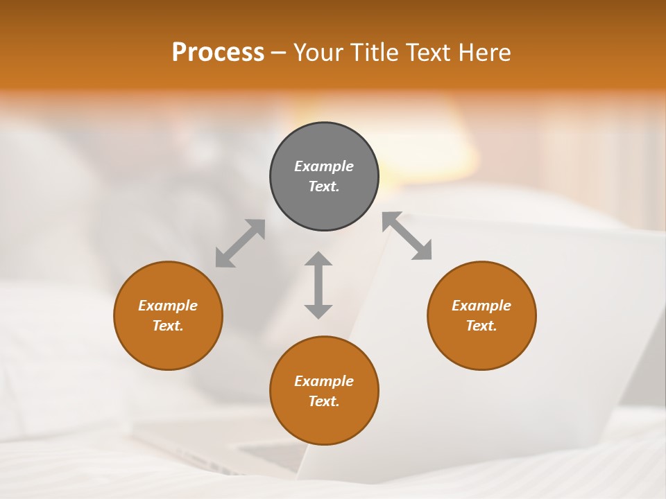 A Man Laying In Bed Next To A Laptop Computer PowerPoint Template
