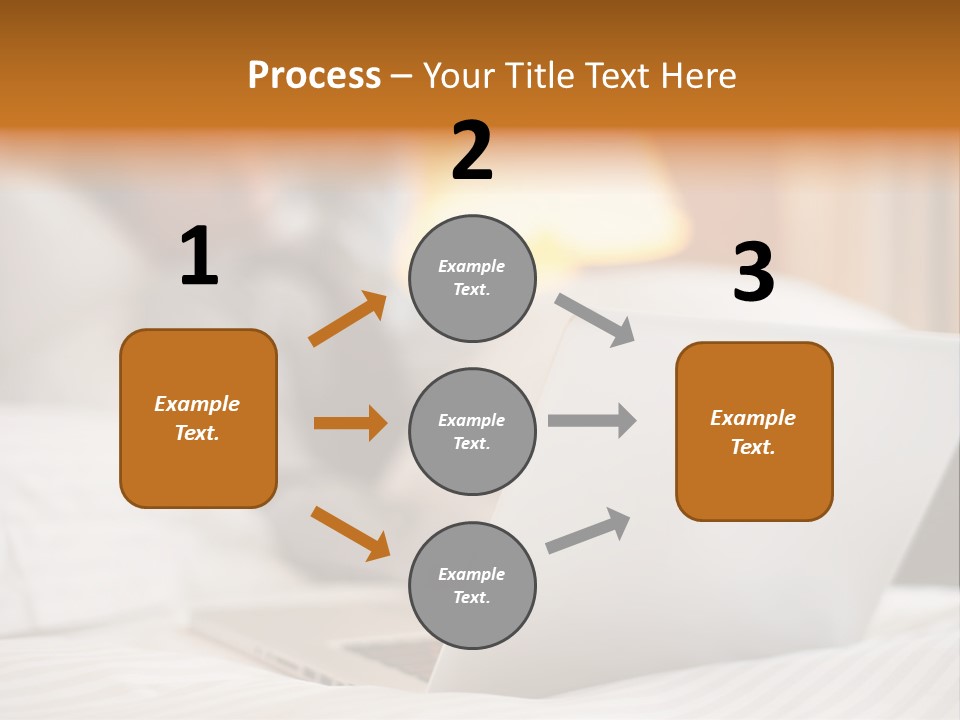 A Man Laying In Bed Next To A Laptop Computer PowerPoint Template