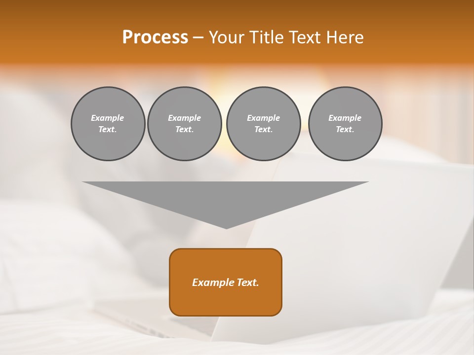 A Man Laying In Bed Next To A Laptop Computer PowerPoint Template