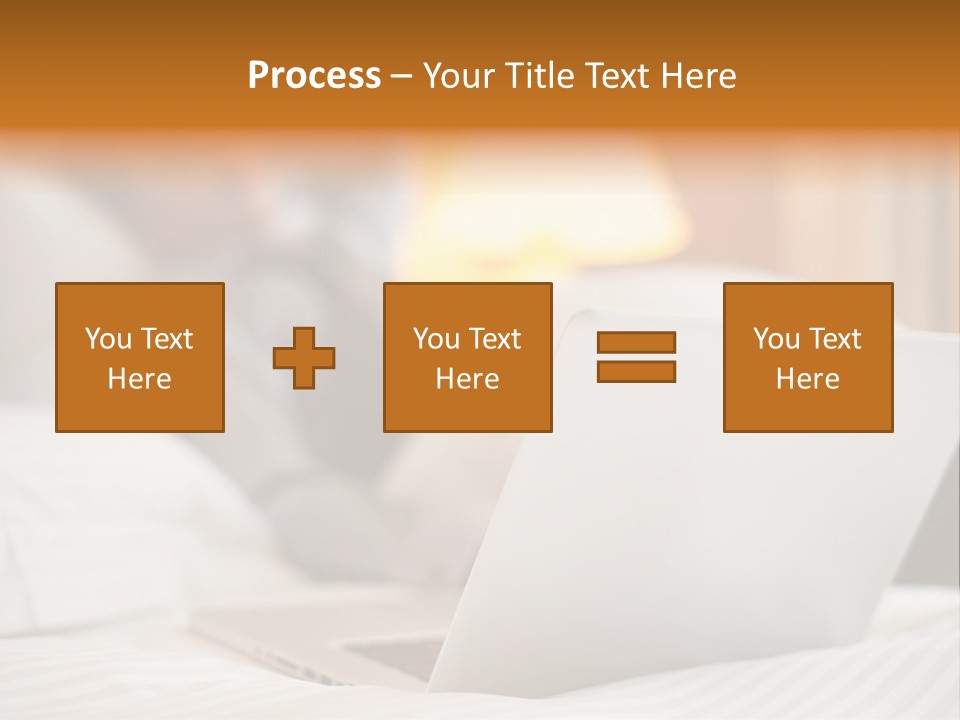 A Man Laying In Bed Next To A Laptop Computer PowerPoint Template