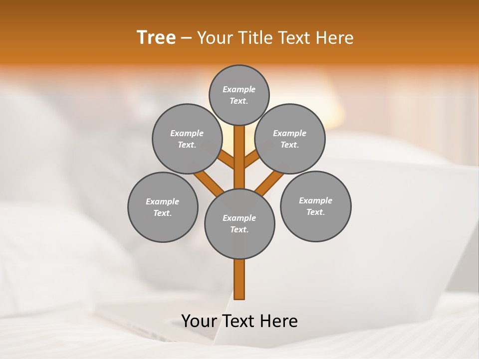 A Man Laying In Bed Next To A Laptop Computer PowerPoint Template
