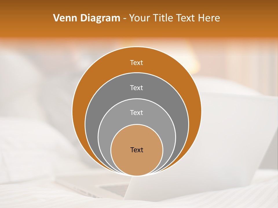 A Man Laying In Bed Next To A Laptop Computer PowerPoint Template