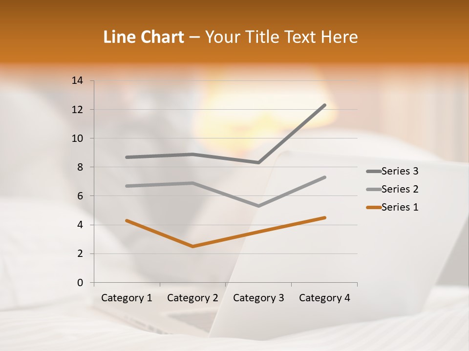 A Man Laying In Bed Next To A Laptop Computer PowerPoint Template