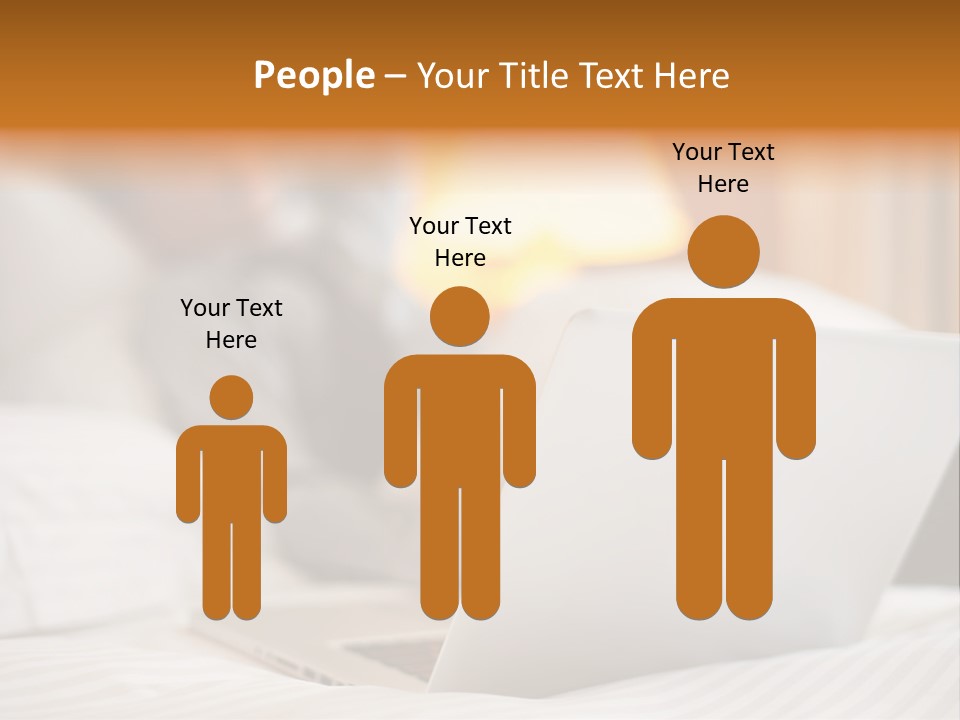 A Man Laying In Bed Next To A Laptop Computer PowerPoint Template