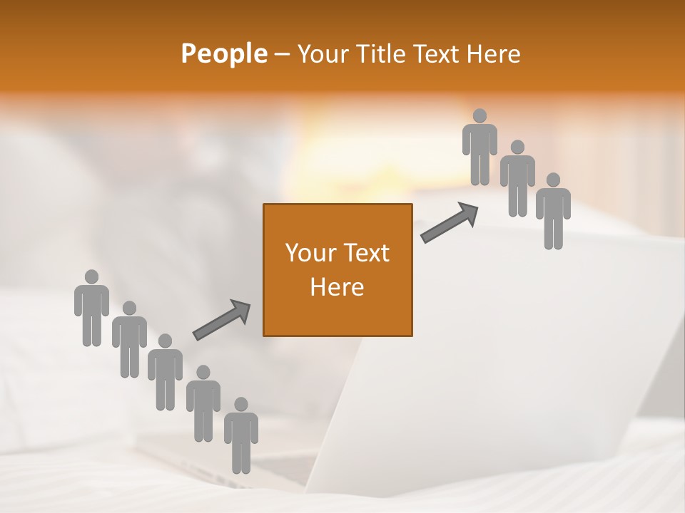 A Man Laying In Bed Next To A Laptop Computer PowerPoint Template