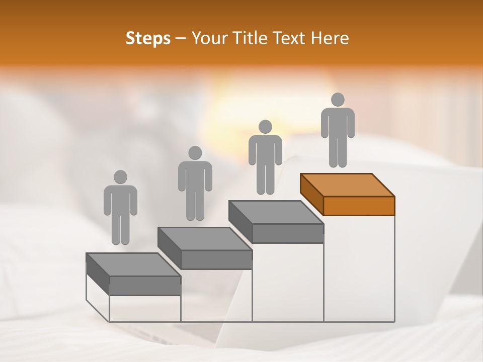 A Man Laying In Bed Next To A Laptop Computer PowerPoint Template