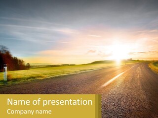 The Road Into The Distance PowerPoint Template