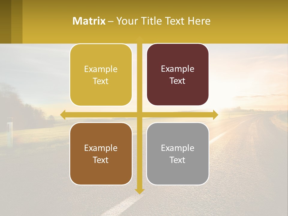 The Road Into The Distance PowerPoint Template