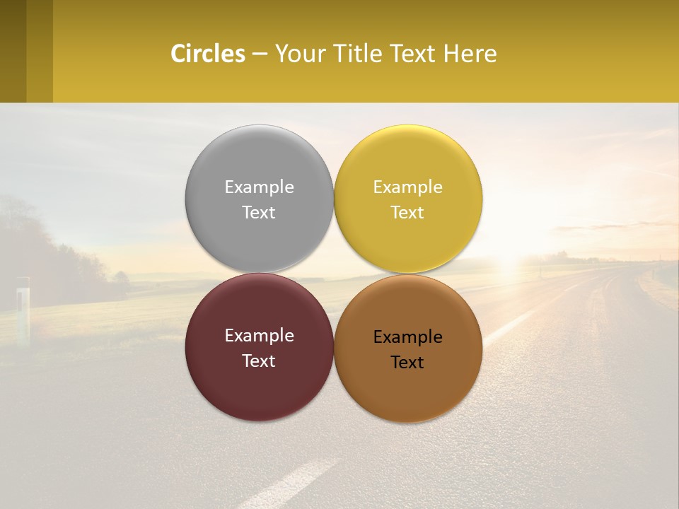 The Road Into The Distance PowerPoint Template