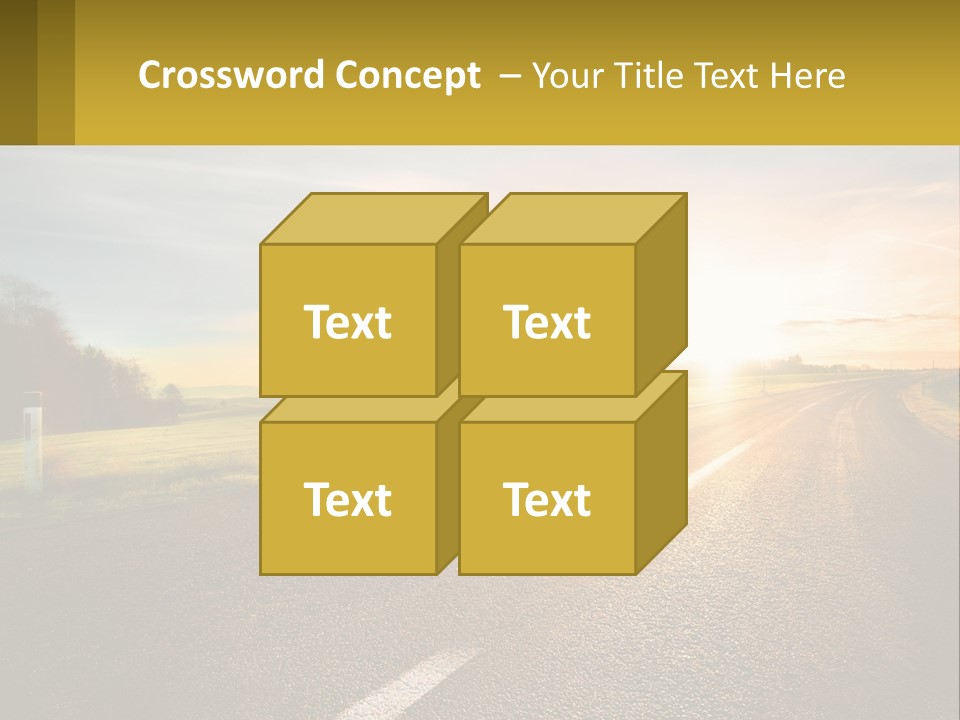 The Road Into The Distance PowerPoint Template