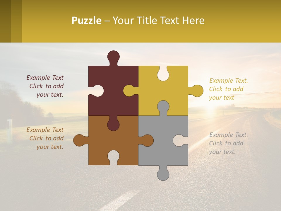 The Road Into The Distance PowerPoint Template