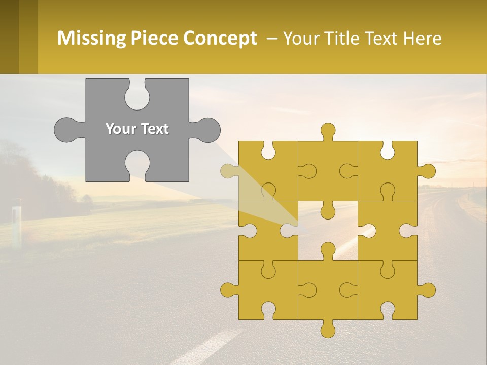 The Road Into The Distance PowerPoint Template