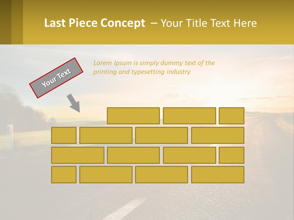 The Road Into The Distance PowerPoint Template