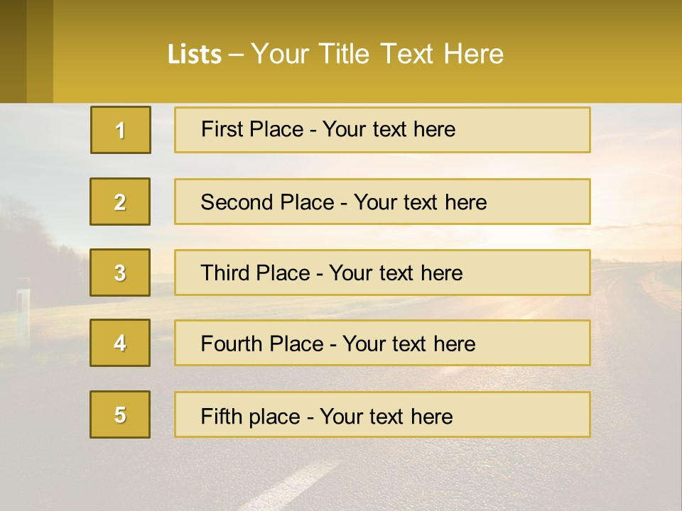 The Road Into The Distance PowerPoint Template