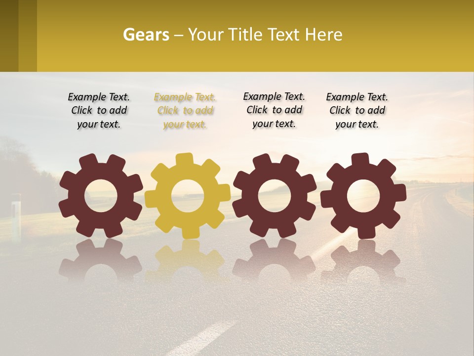 The Road Into The Distance PowerPoint Template