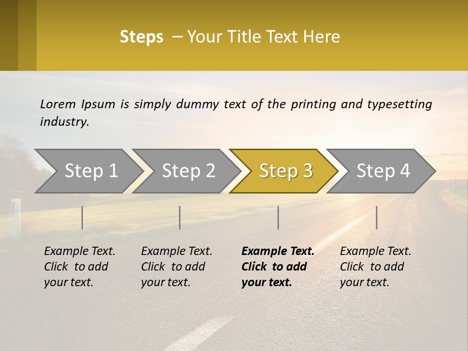 The Road Into The Distance PowerPoint Template