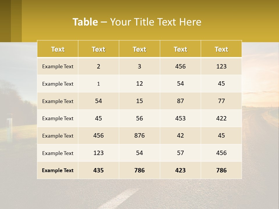 The Road Into The Distance PowerPoint Template
