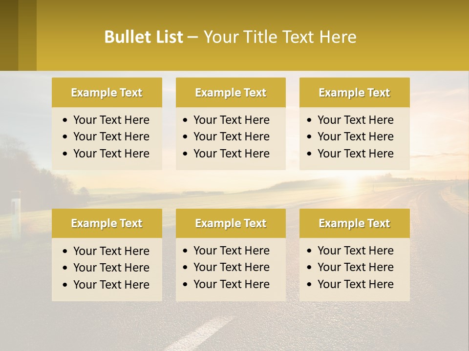The Road Into The Distance PowerPoint Template