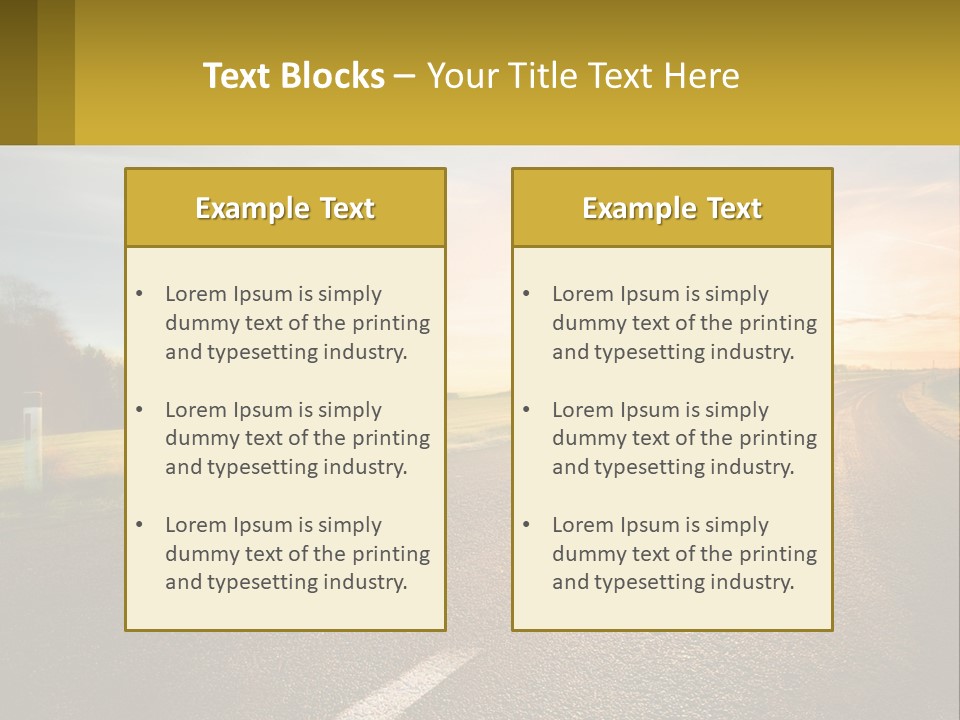 The Road Into The Distance PowerPoint Template