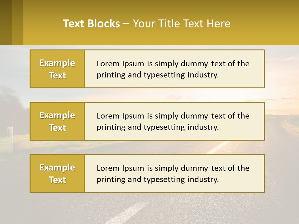 The Road Into The Distance PowerPoint Template