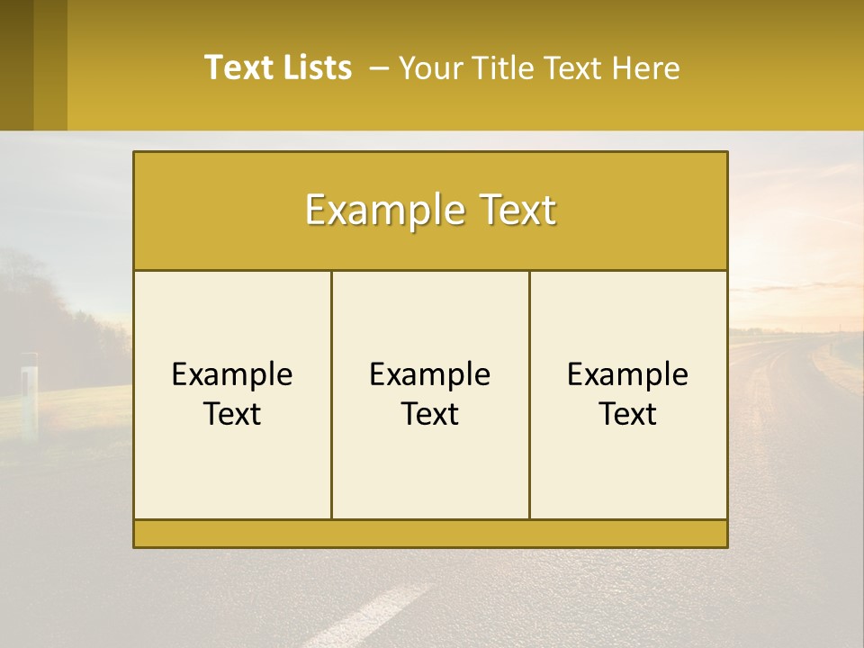 The Road Into The Distance PowerPoint Template