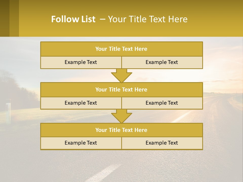 The Road Into The Distance PowerPoint Template