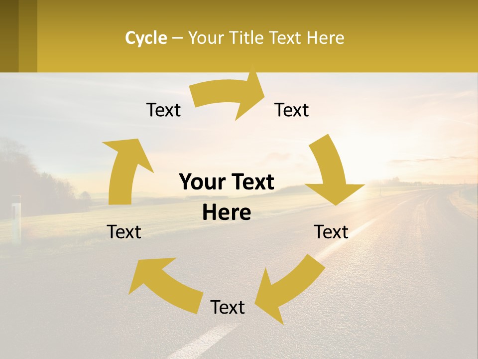The Road Into The Distance PowerPoint Template