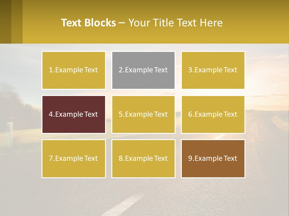 The Road Into The Distance PowerPoint Template