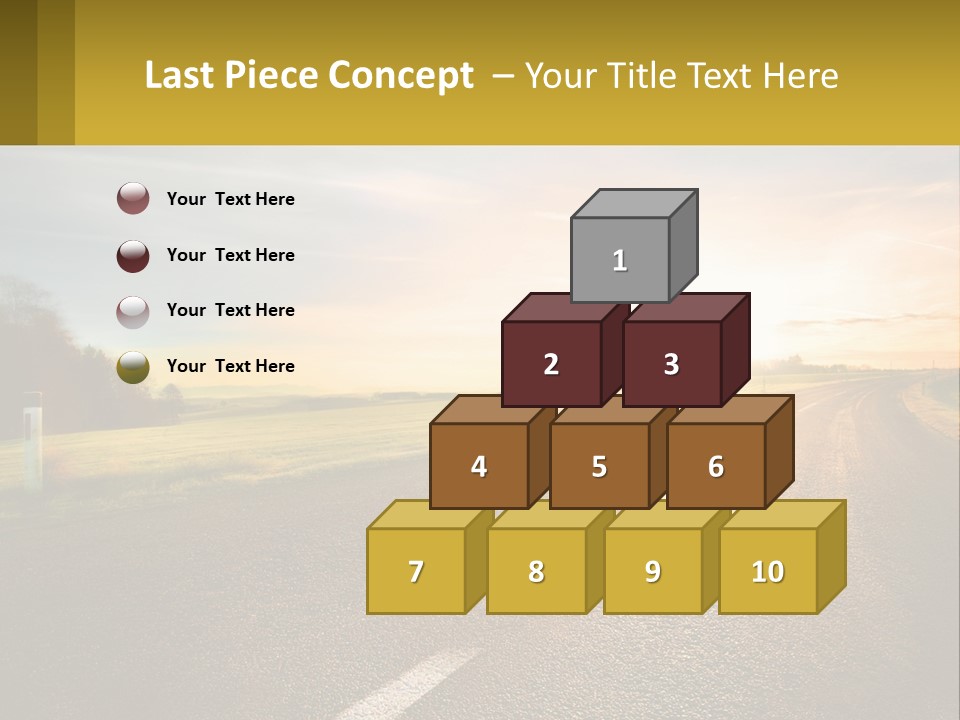 The Road Into The Distance PowerPoint Template