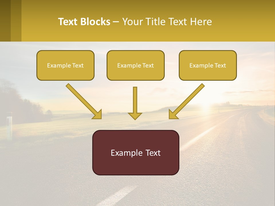 The Road Into The Distance PowerPoint Template