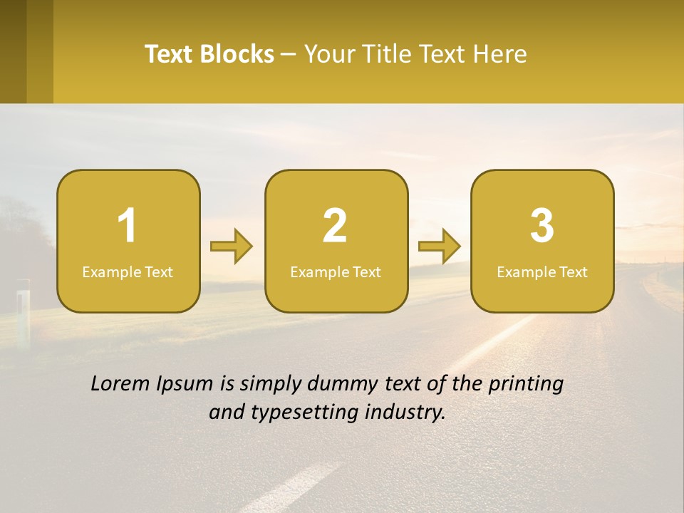The Road Into The Distance PowerPoint Template