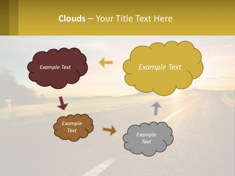 The Road Into The Distance PowerPoint Template
