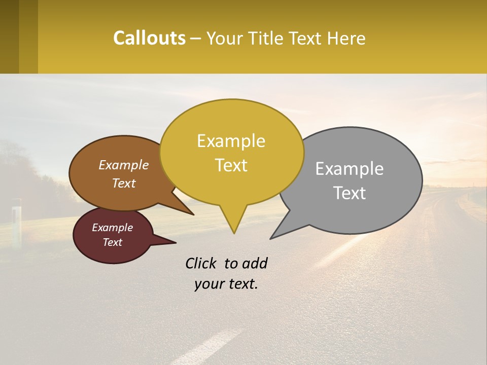The Road Into The Distance PowerPoint Template