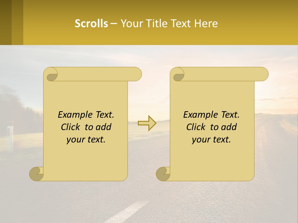 The Road Into The Distance PowerPoint Template