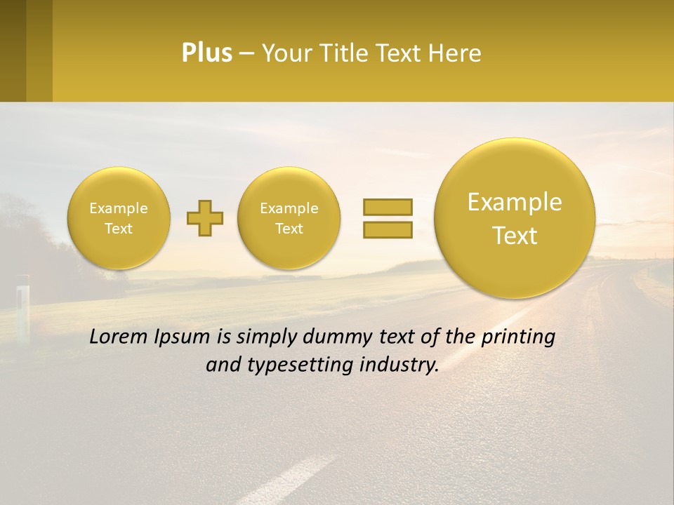 The Road Into The Distance PowerPoint Template