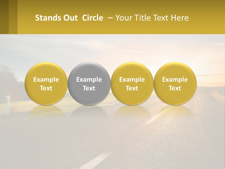 The Road Into The Distance PowerPoint Template