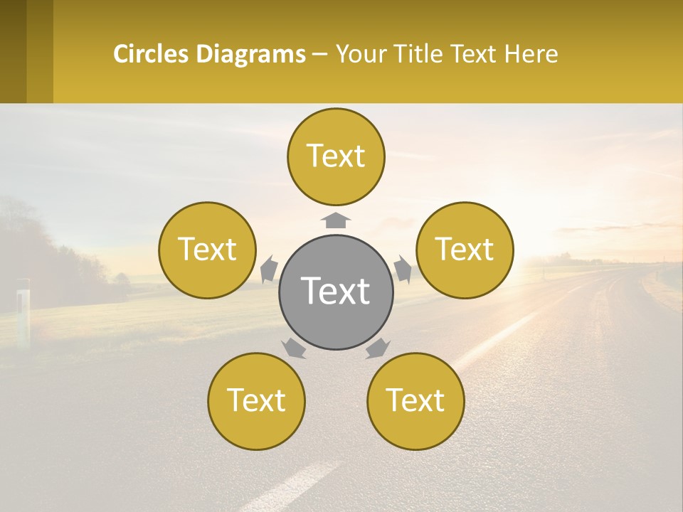 The Road Into The Distance PowerPoint Template