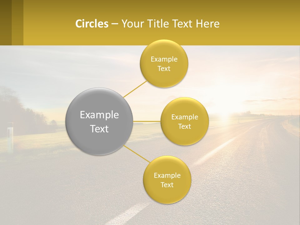 The Road Into The Distance PowerPoint Template