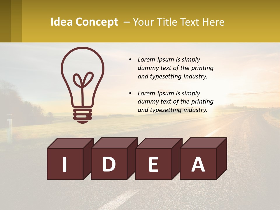 The Road Into The Distance PowerPoint Template