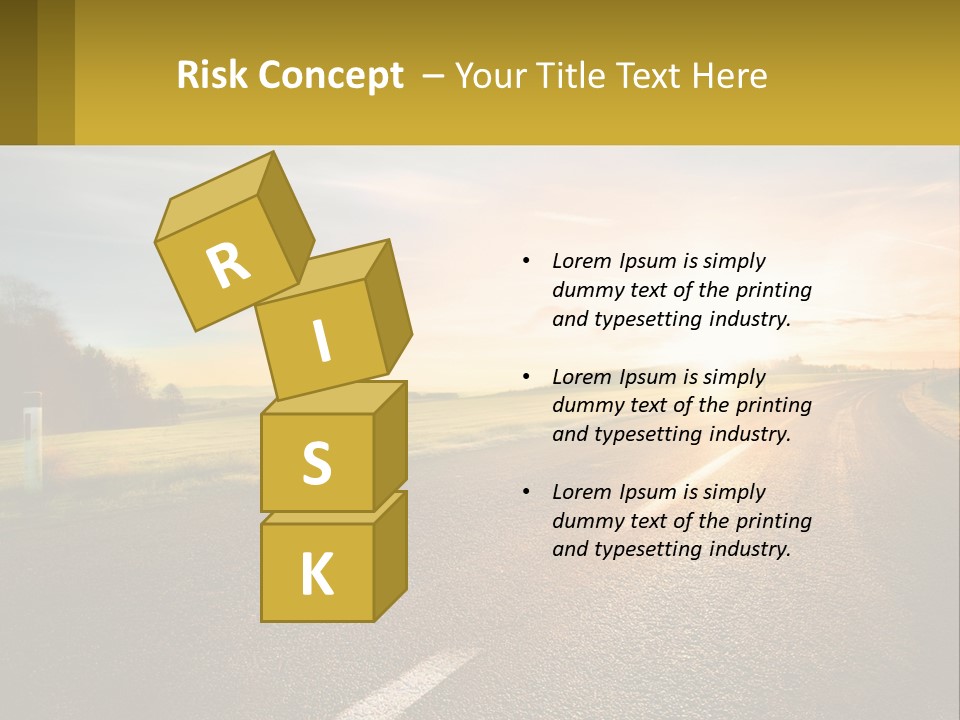 The Road Into The Distance PowerPoint Template