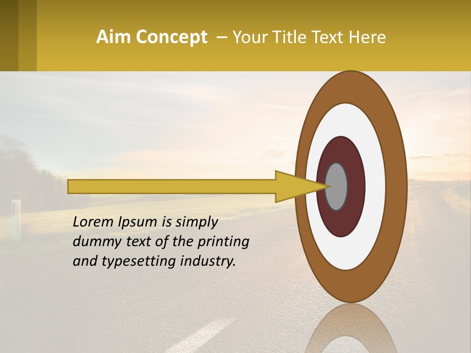 The Road Into The Distance PowerPoint Template