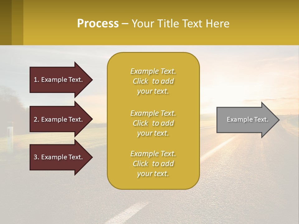 The Road Into The Distance PowerPoint Template