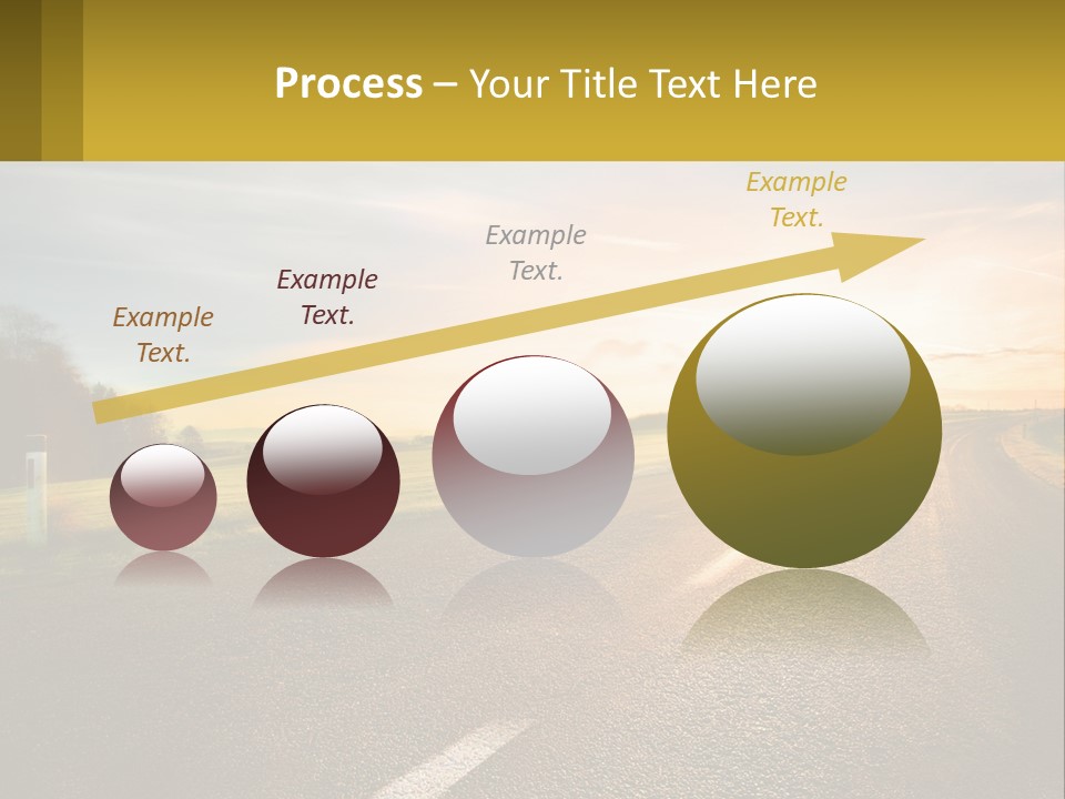 The Road Into The Distance PowerPoint Template