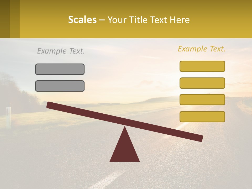 The Road Into The Distance PowerPoint Template