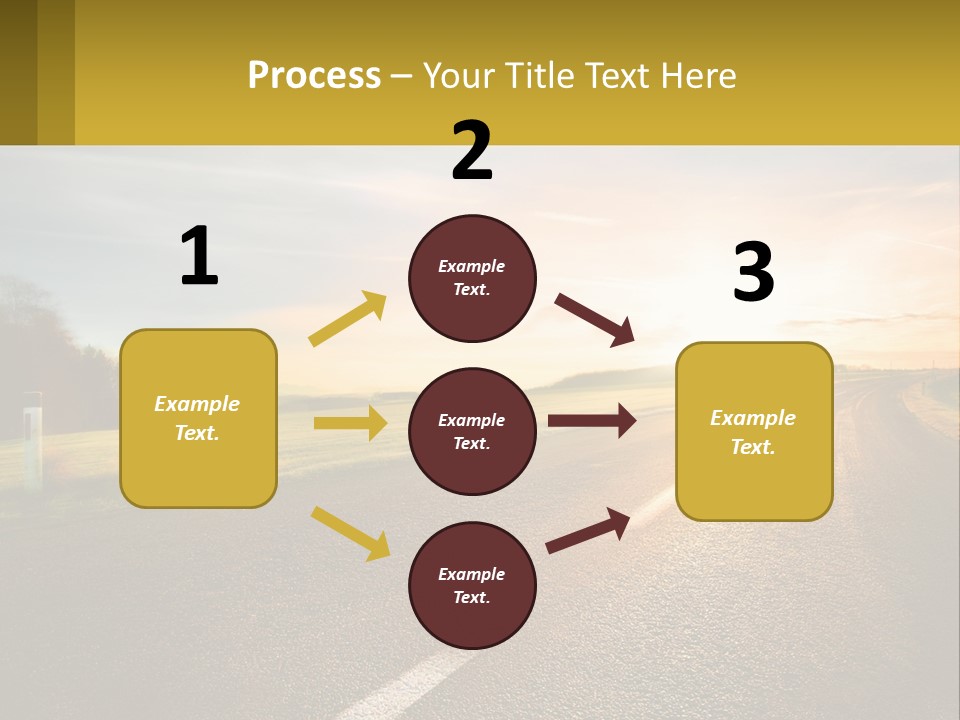The Road Into The Distance PowerPoint Template