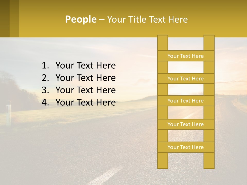 The Road Into The Distance PowerPoint Template