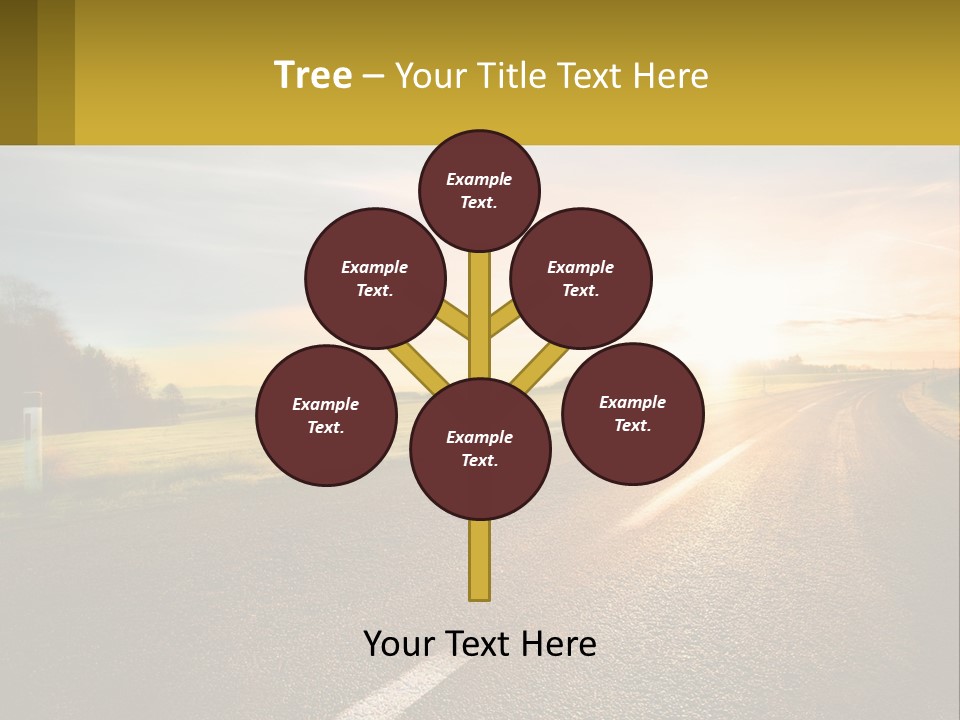 The Road Into The Distance PowerPoint Template